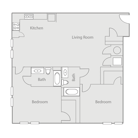 a floor plan of a bedroom apartment